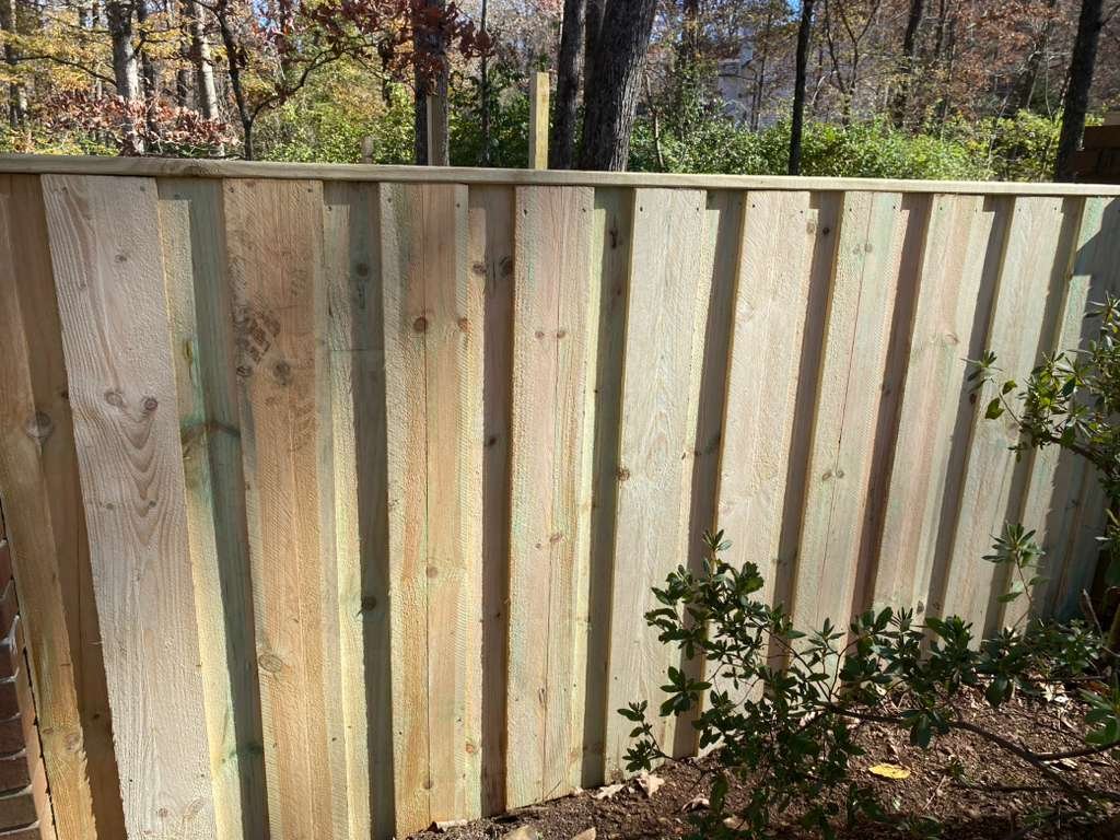 Wood fence installation in Chattanooga TN