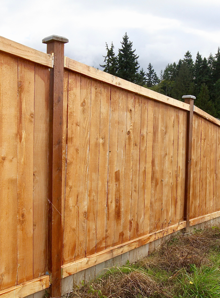 Wood fence installation project in Chattanooga TN by Eddie's Fence